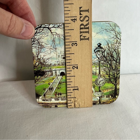 Vintage Paris Drink Coasters. Set of 6. Eiffel Tower, Arc de Triomphe,Montmartre - Picture 8 of 9